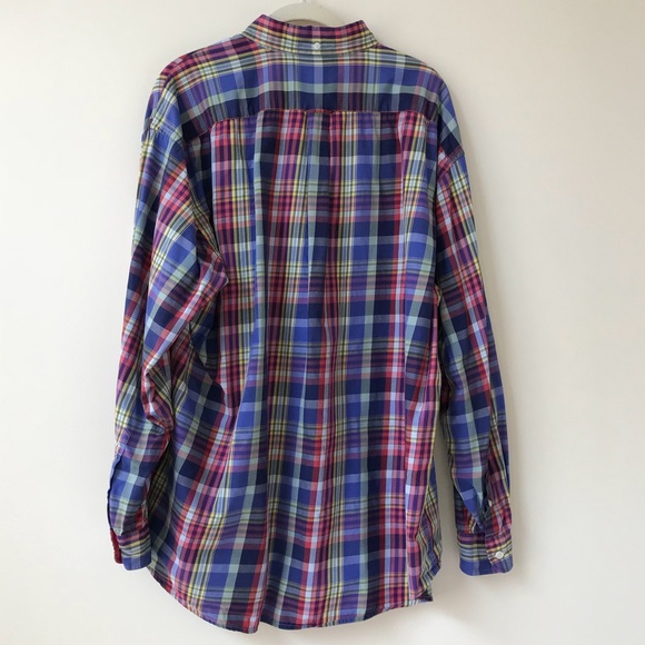 Faconnable Button Down Long Sleeve Plaid Shirt - Picture 2 of 5